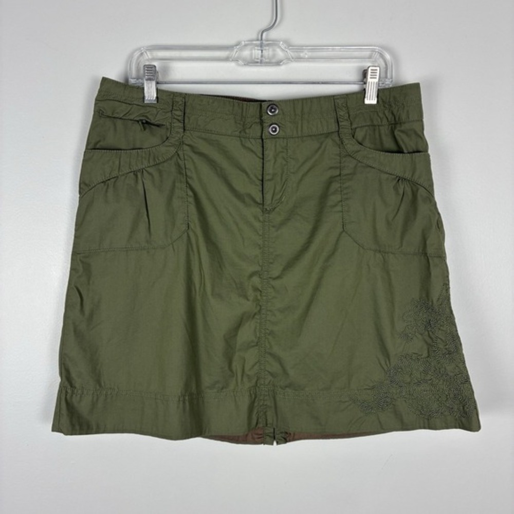 REI Co-Op Outdoor Utility Skirt Olive Green Sz 12 / L Activewear Hiking Gorpcore